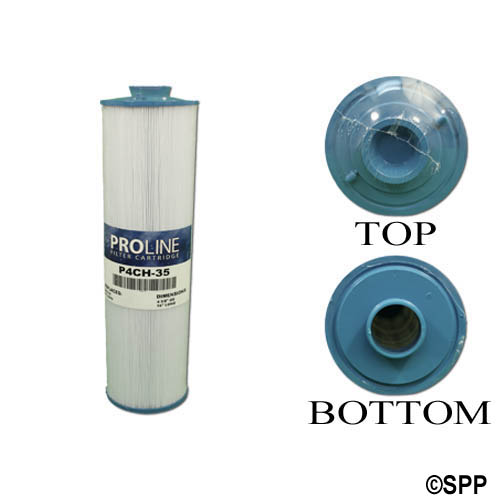 Filter Cartridge, Proline, Diameter: 4-5/8", Length: 16", Top: Handle, Bottom: 1-1/2" MPT, 35 sq ft