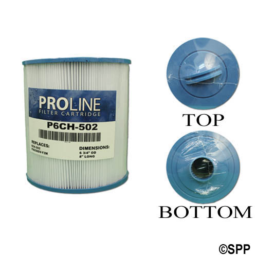 Filter Cartridge, Proline, Diameter: 6-3/4", Length: 8", Top: Handle, Bottom: 2" MPT, 50 sq ft
