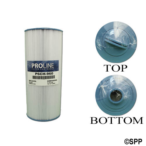 Filter Cartridge, Proline, Diameter: 6-3/4", Length: 15-1/2", Top: Handle, Bottom: 2" Male SAE Thread, 52 sq ft