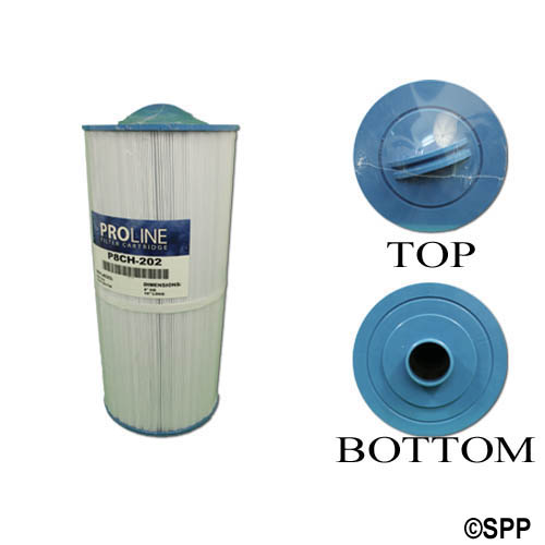Filter Cartridge, Proline, Diameter: 8", Length: 18", Top: Handle, Bottom: 2" MPT, 120 sq ft