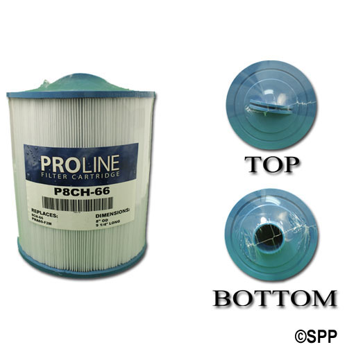 Filter Cartridge, Proline, Diameter: 8", Length: 9-1/4", Top: Handle, Bottom: 2" MPT, 60 sq ft