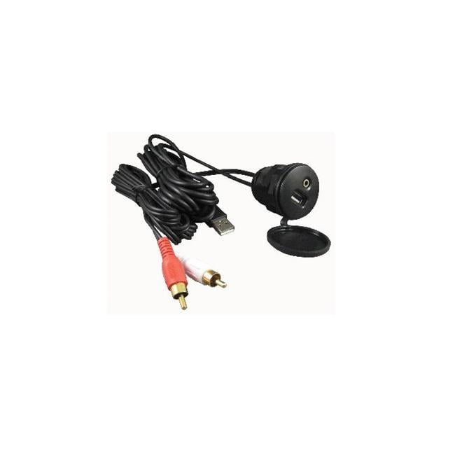 USB AND AUX COMBINATION ADAPTER; COMPATIBLE W/ALL MARINE STEREOS W/REAR AUX IN A