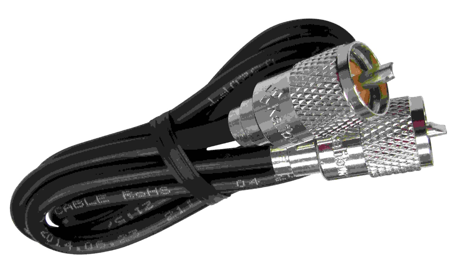 50' Rg8X Black Coax Cable With Pl259 Connectors On Each End