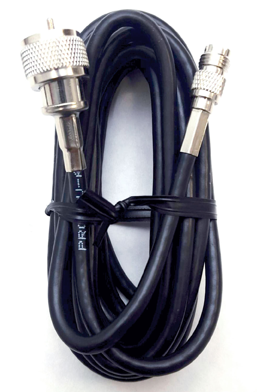 Procomm- 9 Foot Single Lead Rg58 Coaxial Cable With Pl259 Connector On One End And And Mini Uhf Female Connector On Other End
