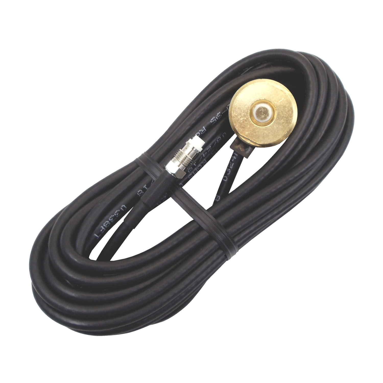 Procomm - MSM38S-17NIP Nmo Brass Surface Mount For 3/4" Base Load Antennas, Includes 17' Coax Cable & Fme Connector