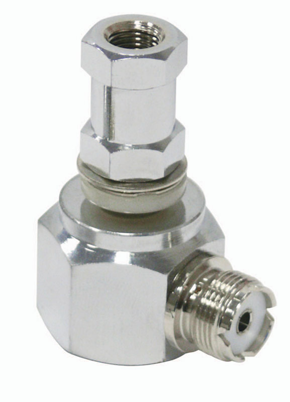 Right Angle Adaptor W/ 3/8"X24 Double Hex Stud