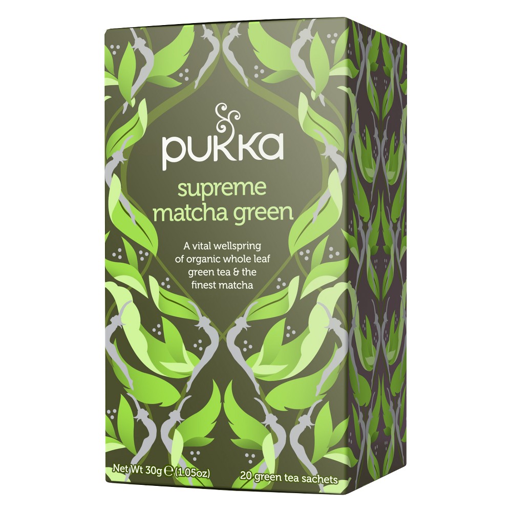 Pukka Herbal Teas Tea Organic Green Supreme Matcha 20 Bags Case of 6
