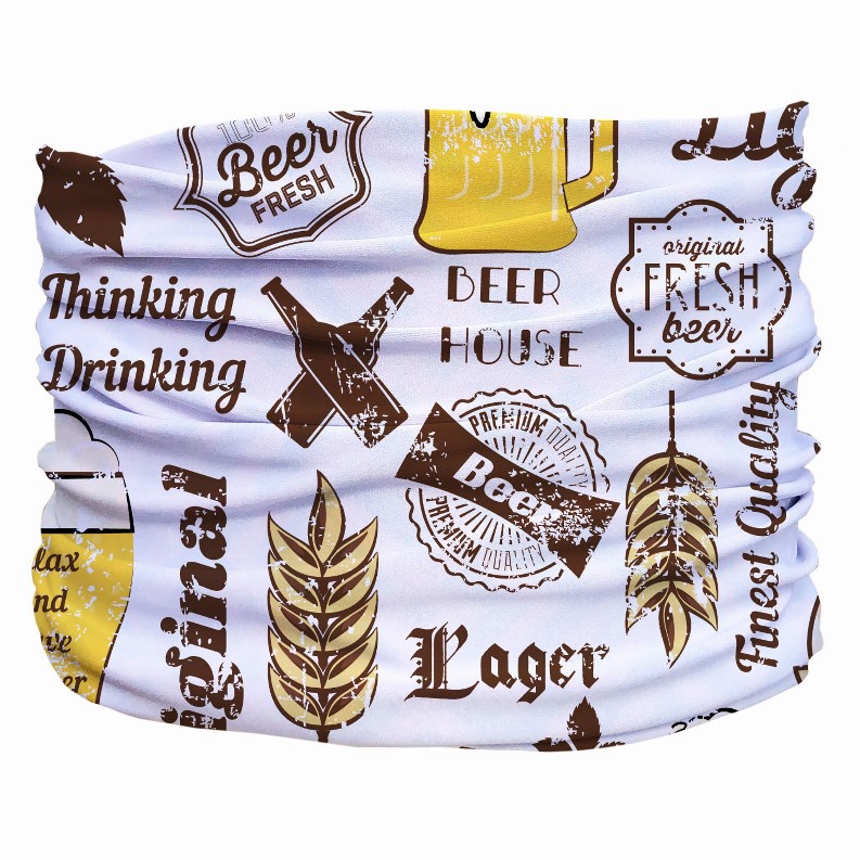 Beer Buddy Pup Scruff - XL White,Brown,Yellow