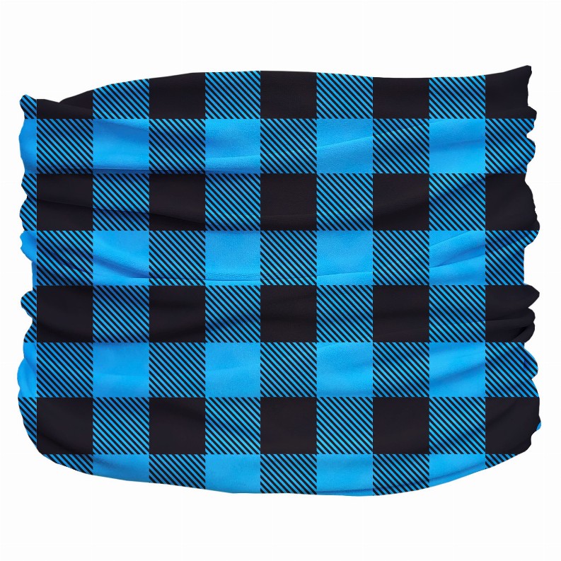 Buffalo Plaid Pup Scruff - XL Blue