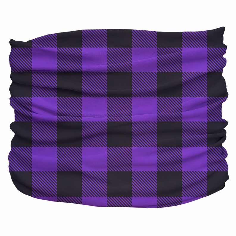 Buffalo Plaid Pup Scruff - Tiny Purple,Black