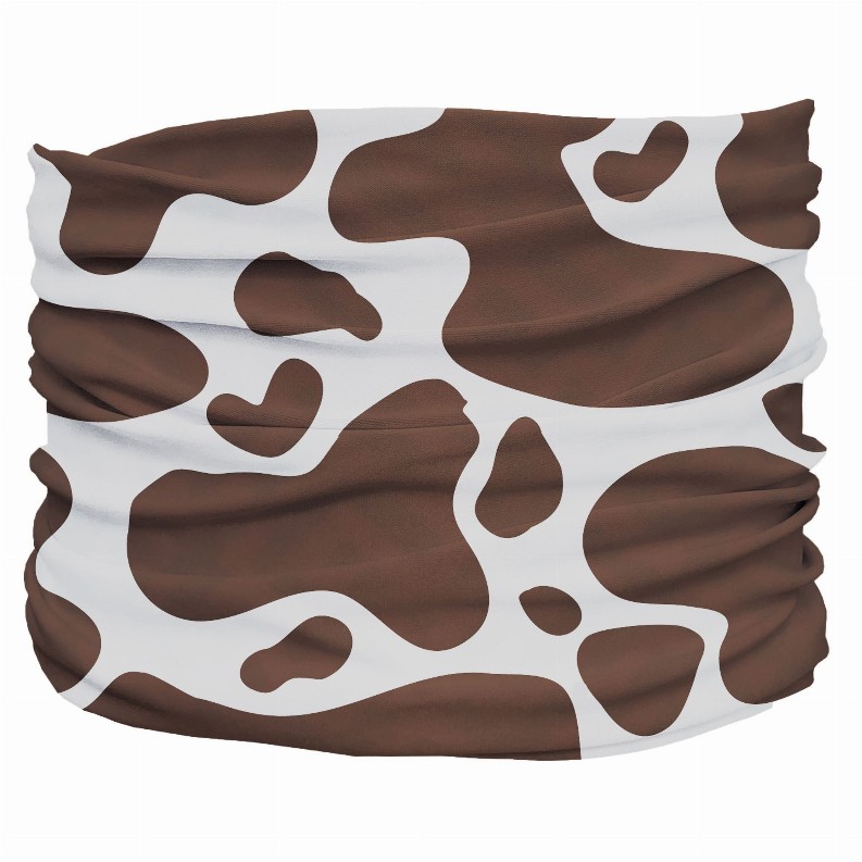 Cowhide Brown Pup Scruff - Teeny White,Brown