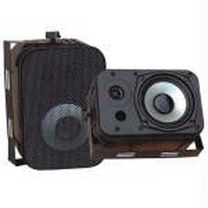 Pyle - PDWR40-B 5-1/4G+- 400 Watt Indoor Or Outdoor Waterproof Boxed Speaker Pair - In Black