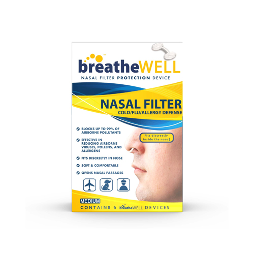 Sleepwell breatheWELL Nasal Filters 6Ct - Medium