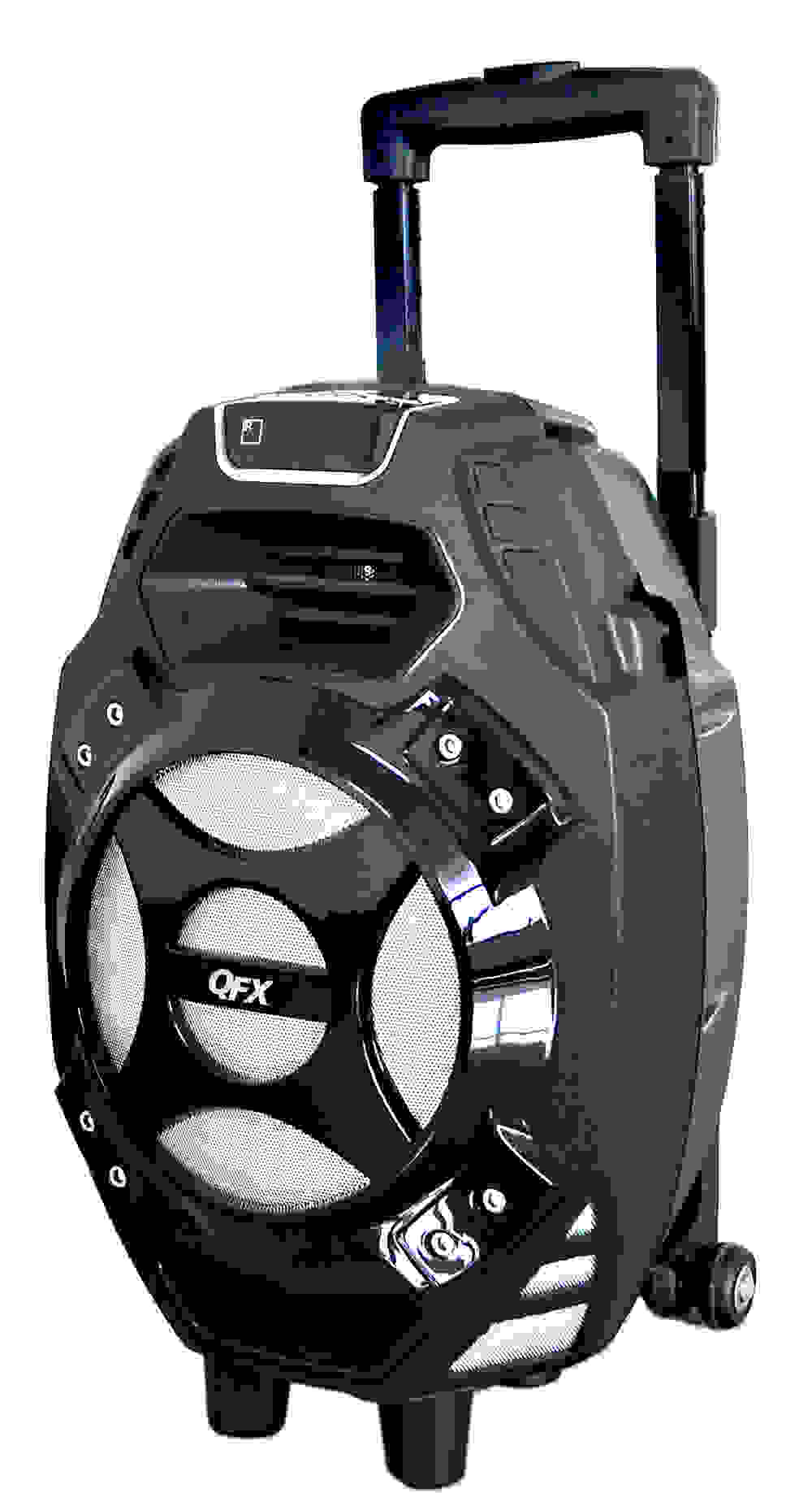 Qfx PBX61081BT Silver Portable Tailgate 8 Inch Speaker