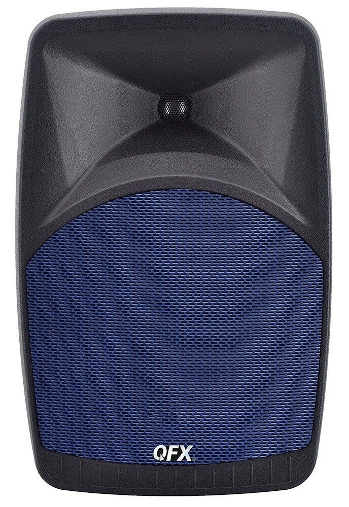 Qfx PBX38BLUE Blue Elite 8 Inch Portable Karaoke Speaker With