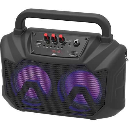 Qfx BT-2001 Bluetooth Portable Party Speaker 2 X 5 Inch