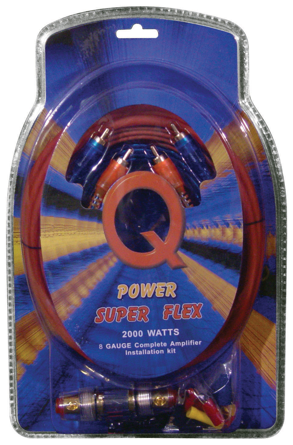 Qpower 8 Gauge Amp Kit Super Flex