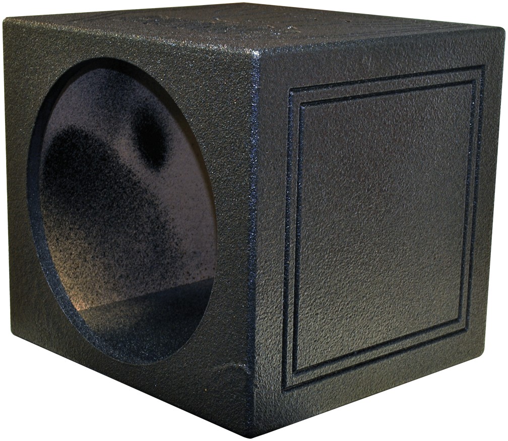 Qpower Single 15" Sealed Woofer Enclosure withh Bed Liner Spray
