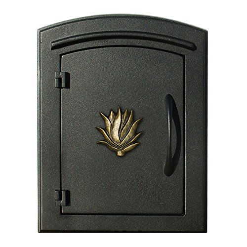 Manchester Security Option with "Decorative AGAVE Door" Manchester Faceplate in Black