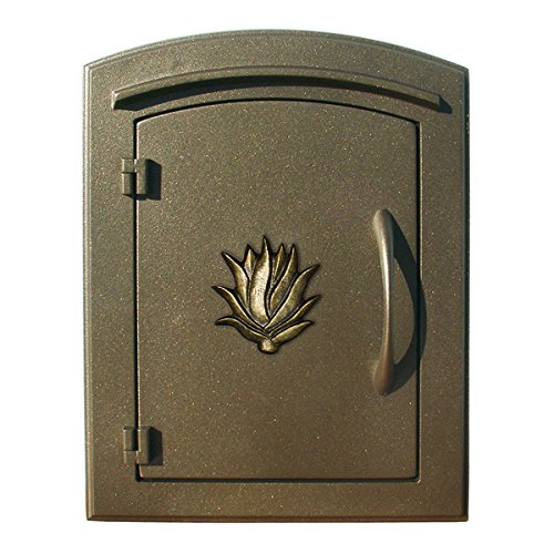 Manchester Security Option with "Decorative AGAVE Door" Manchester Faceplate in Bronze