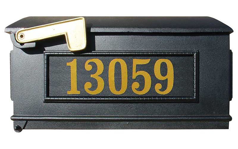 Lewiston Mailbox Only (Black) with 3 Address Plates