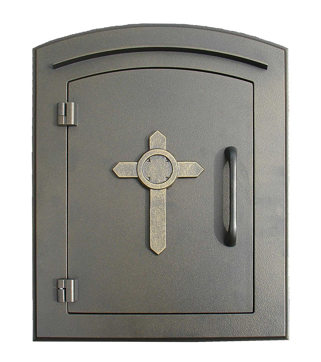 Manchester Mailbox, Cross Logo, Bronze