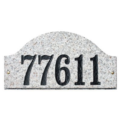 Solid Granite Address Plaque, Ridgecrest Arch, Sand Granite Polished