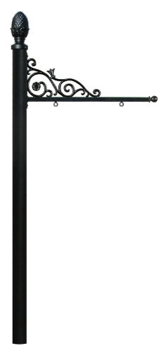 Prestige Real Estate Sign System with Ball Finial, NO BASE in Black color