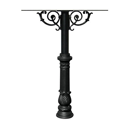 The Hanford Quad Mailbox System With Scroll Supports, Decorative Ornate Base