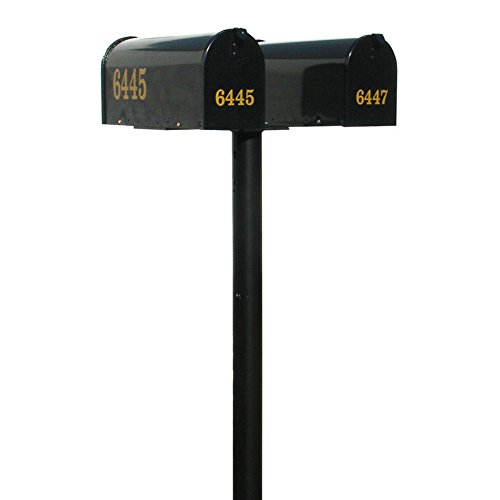 The Hanford TWIN (no scrolls) mailbox post system with economy rural mailbox