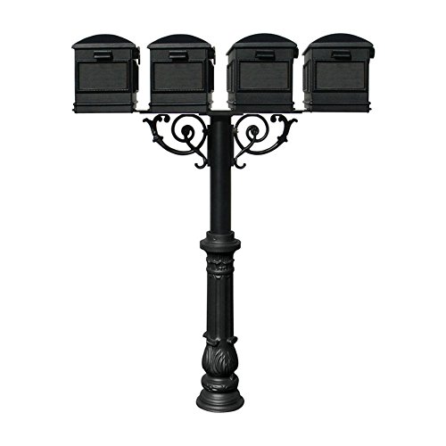 The Hanford Quad Mailbox System With Scroll Supports, Lewiston Mailbox