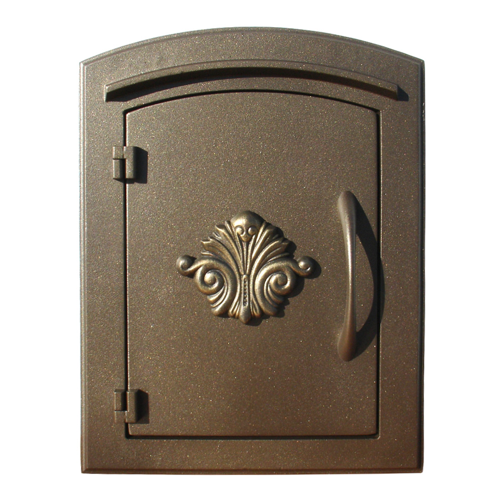 Manchester Mailbox, Scroll Door, Bronze