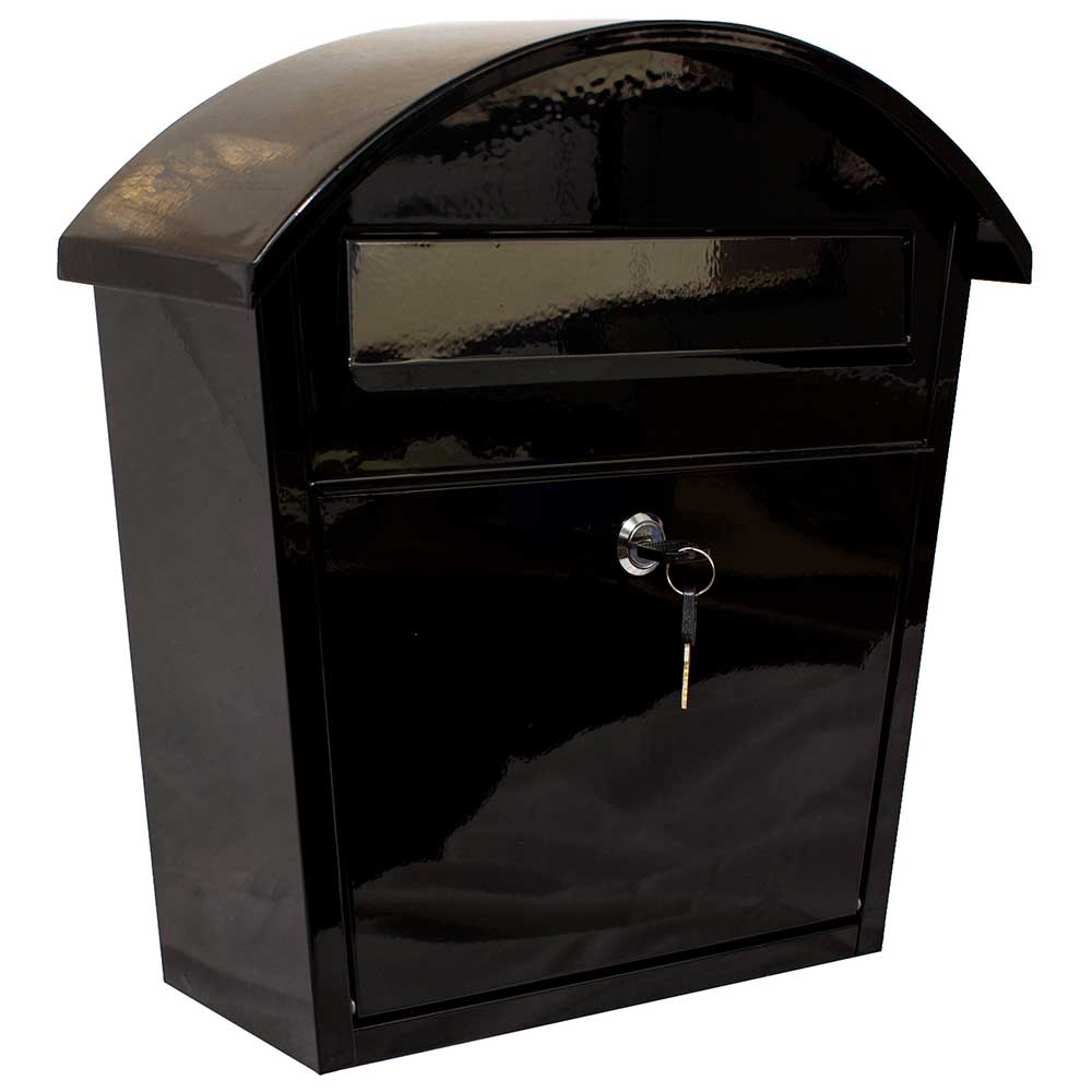 Ridgeline locking mailbox in Black color