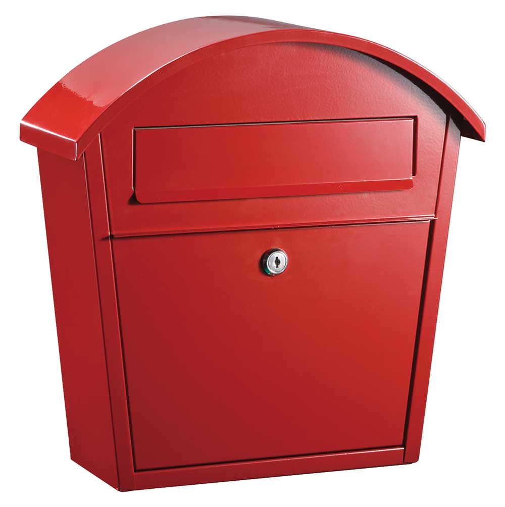 Ridgeline locking mailbox in Red color