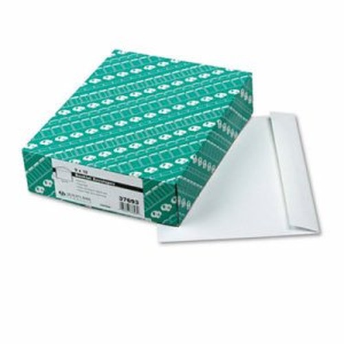 Quality Park Open Side Booklet Envelopes - Booklet - #9 1/2 - 12" Width x 9" Length - 28 lb - Gummed - Paper - 100 / Box - White