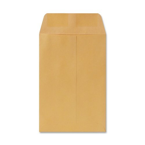 Quality Park Kraft Catalog Envelopes - Catalog - #1 - 6" Width x 9" Length - 28 lb - Gummed - Kraft - 100 / Box - Kraft