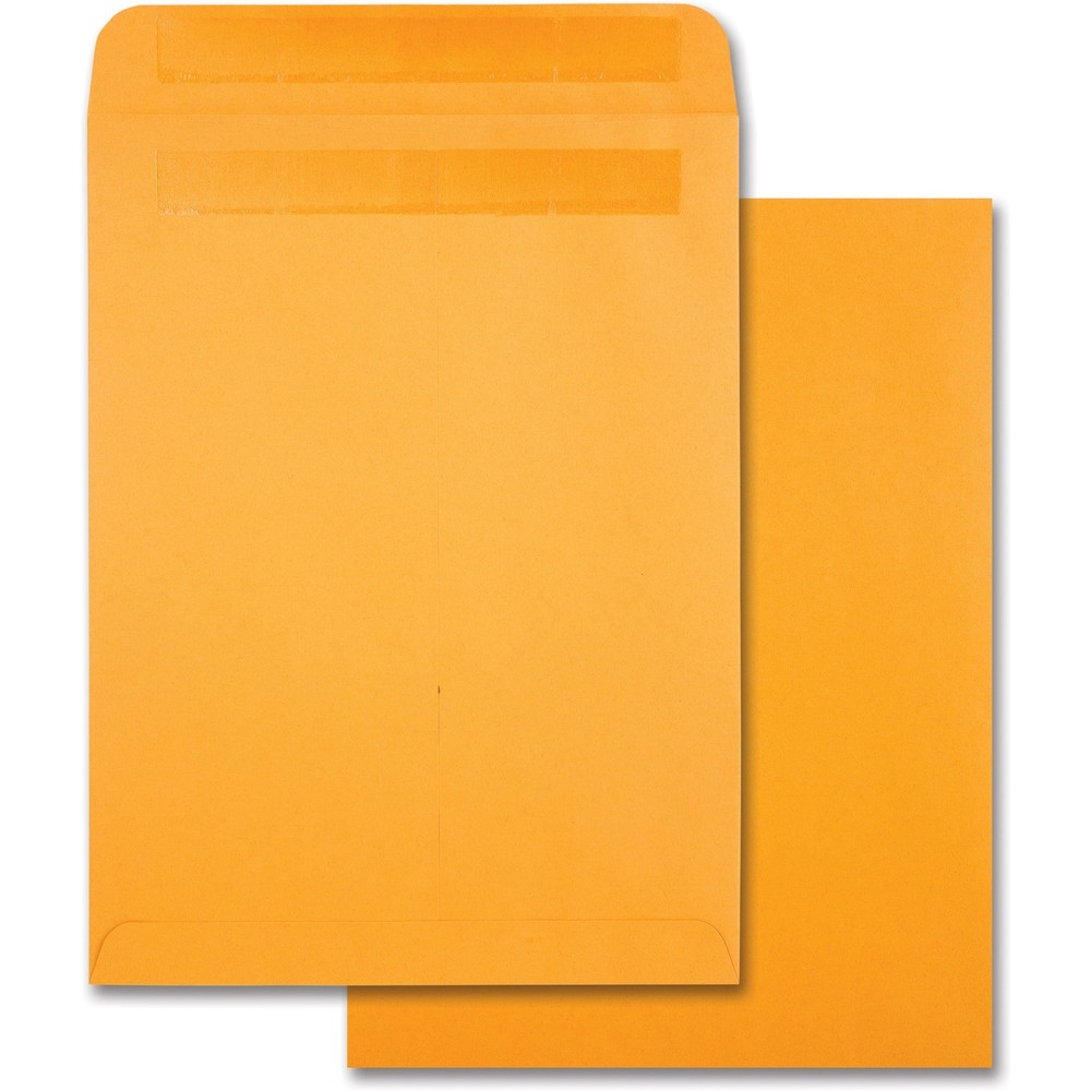 Quality Park Redi-Seal Kraft Envelopes - Catalog - 9" Width x 12" Length - Self-sealing Flap - Kraft - 100 / Box - Brown Kraft