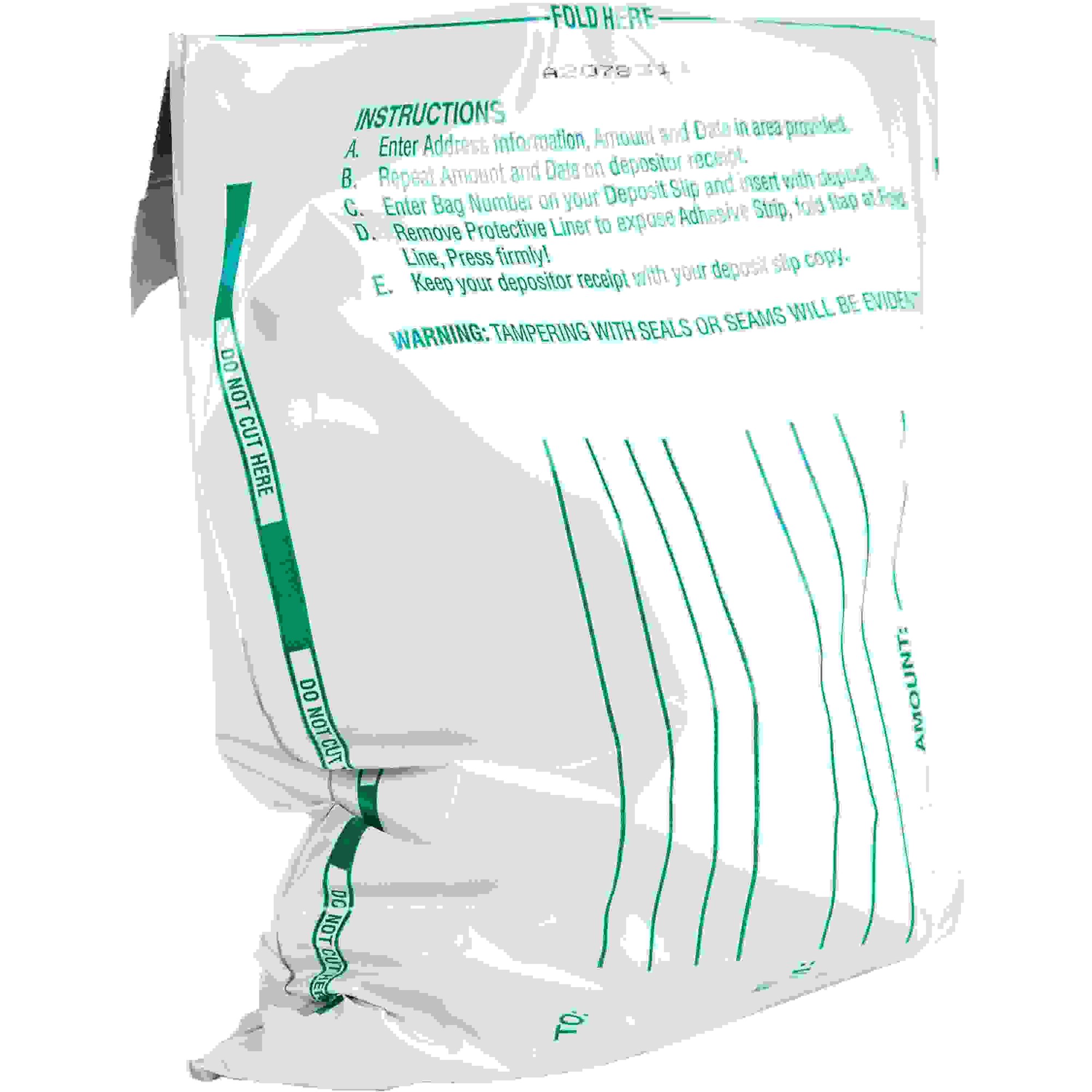 Quality Park Night Deposit Bags - 8.50" Width x 10.50" Length - White - Polyethylene - 100/Pack - Deposit