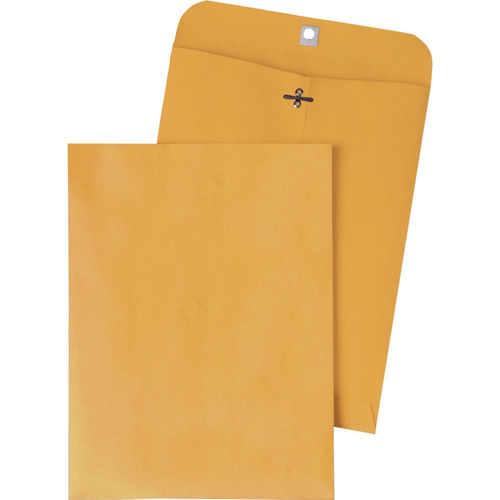 Quality Park Gummed Kraft Clasp Envelopes - Clasp - #105 - 11 1/2" Width x 14 1/2" Length - 28 lb - Gummed - Kraft - 100 / Box -