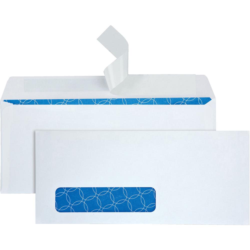 Quality Park No. 10 Security Envelopes with Window - Business - #10 - 4 1/8" Width x 9 1/2" Length - Flap - 1 / Box - White