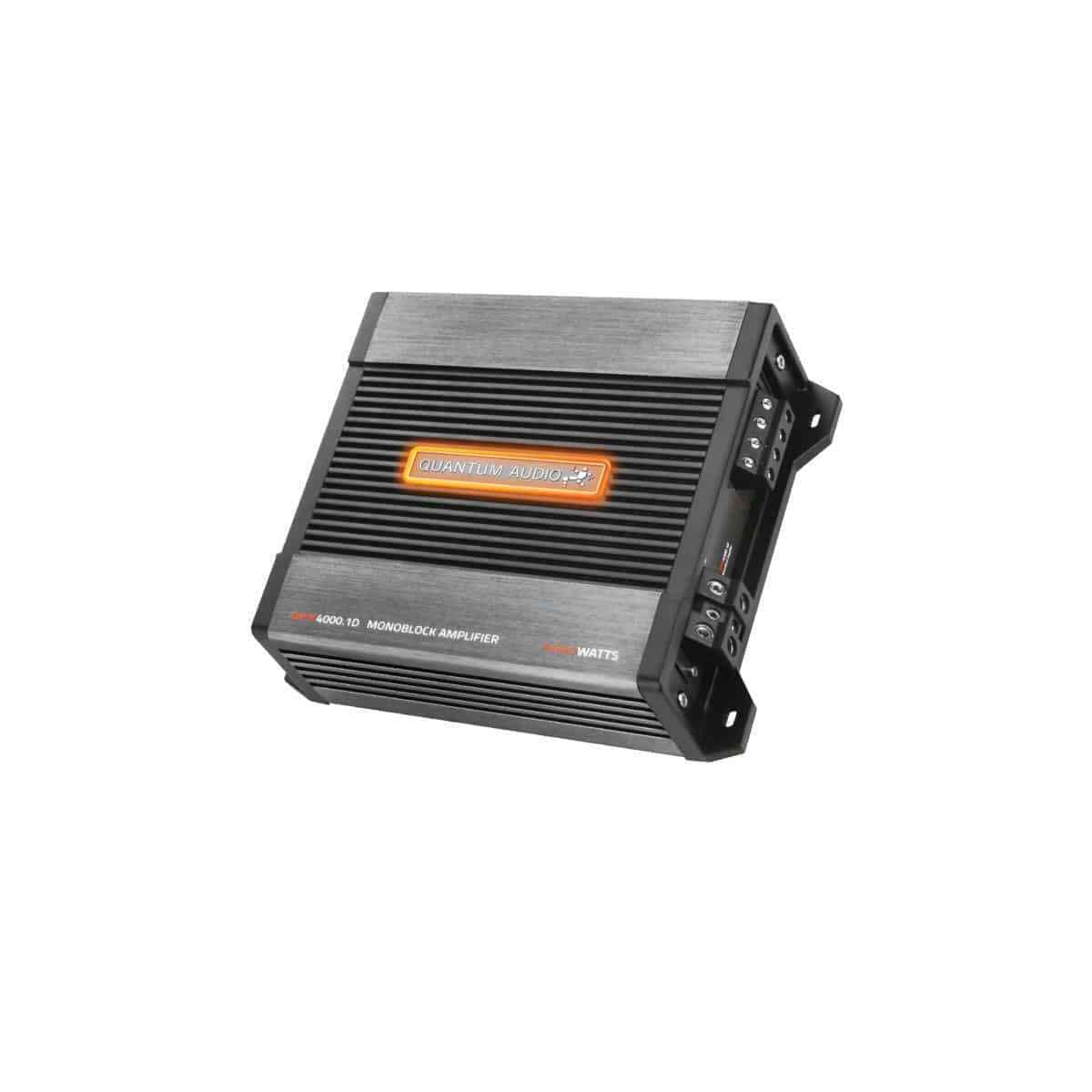 Quantum Audio Monoblock Class D Amplifier QPX40001D Mono Amp for Subwoofer 4000W Max 1-Ohm Stable