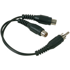 RCA AH25R RCA Y-Adapter (1 Male to 2 Females)