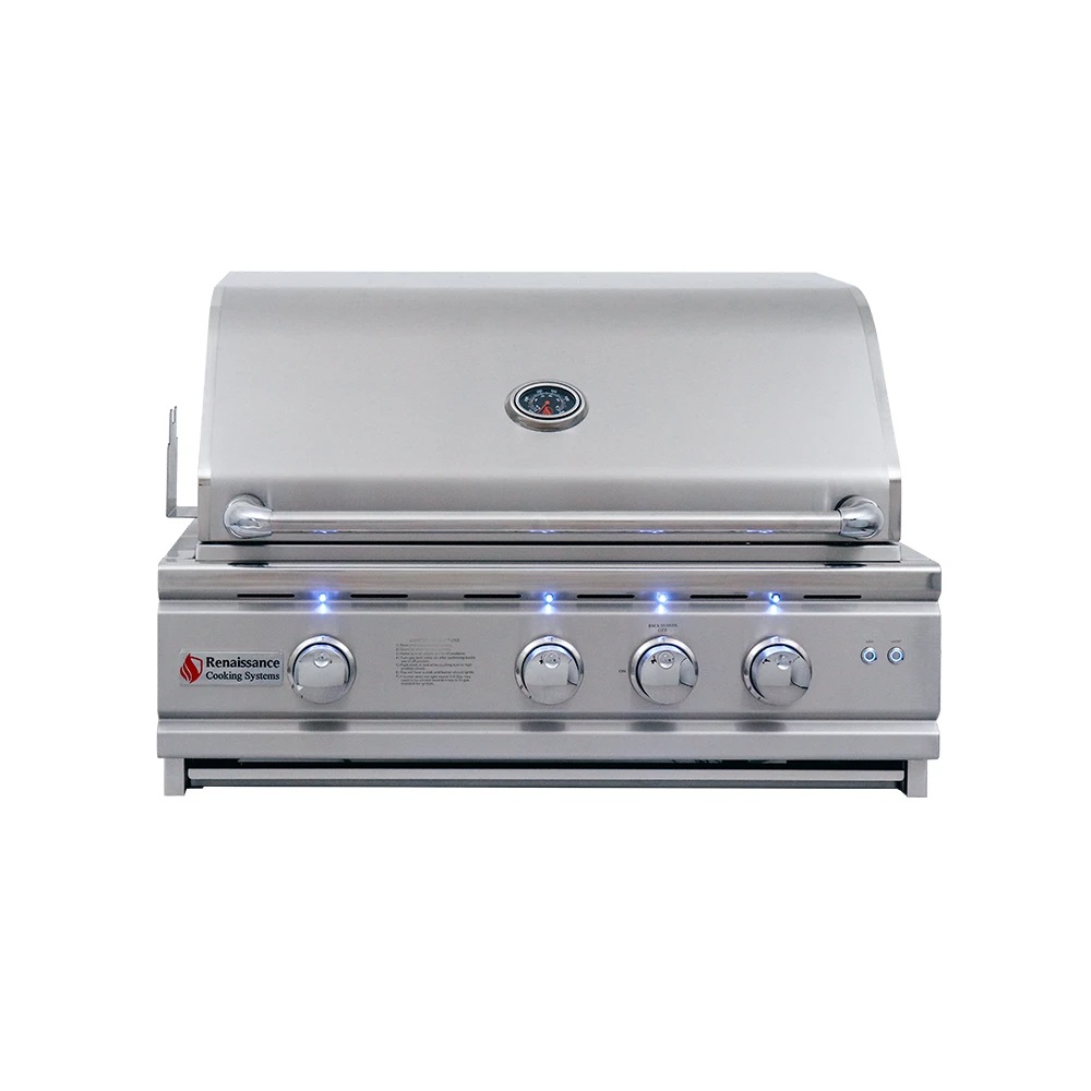 30 inch Cutlass Pro Grill with Blue LED lights, back burner, natural gas