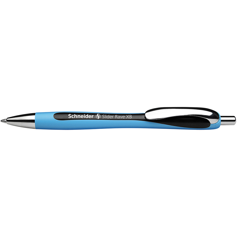 Rave Retractable Ballpoint Pen, ViscoGlide Ink, 1.4 mm, Black