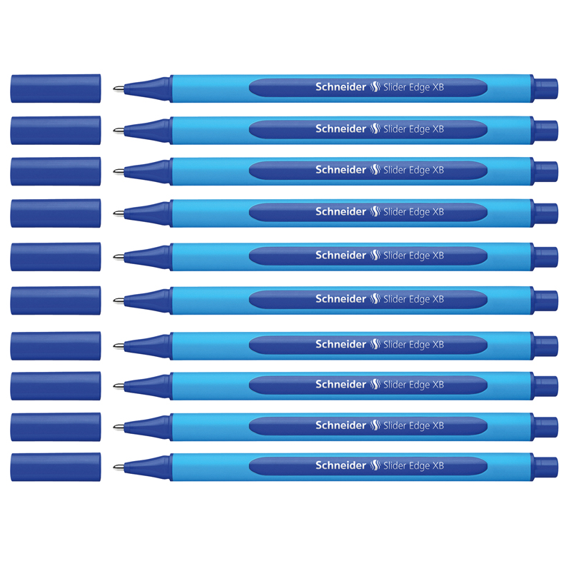 Slider Edge XB Ballpoint Pen, Viscoglide Ink, 1.4 mm, Blue, Pack of 10
