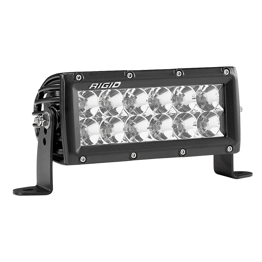 RIGID E-Series PRO LED Light, Flood Optic, 6 Inch, Black Housing 