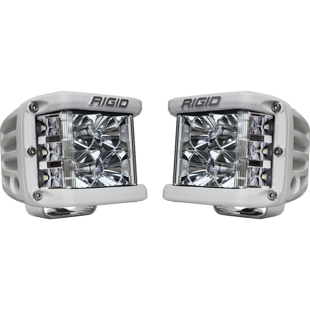 RIGID D-SS PRO Side Shooter, Flood Optic, Surface Mount, White Housing | Pair
