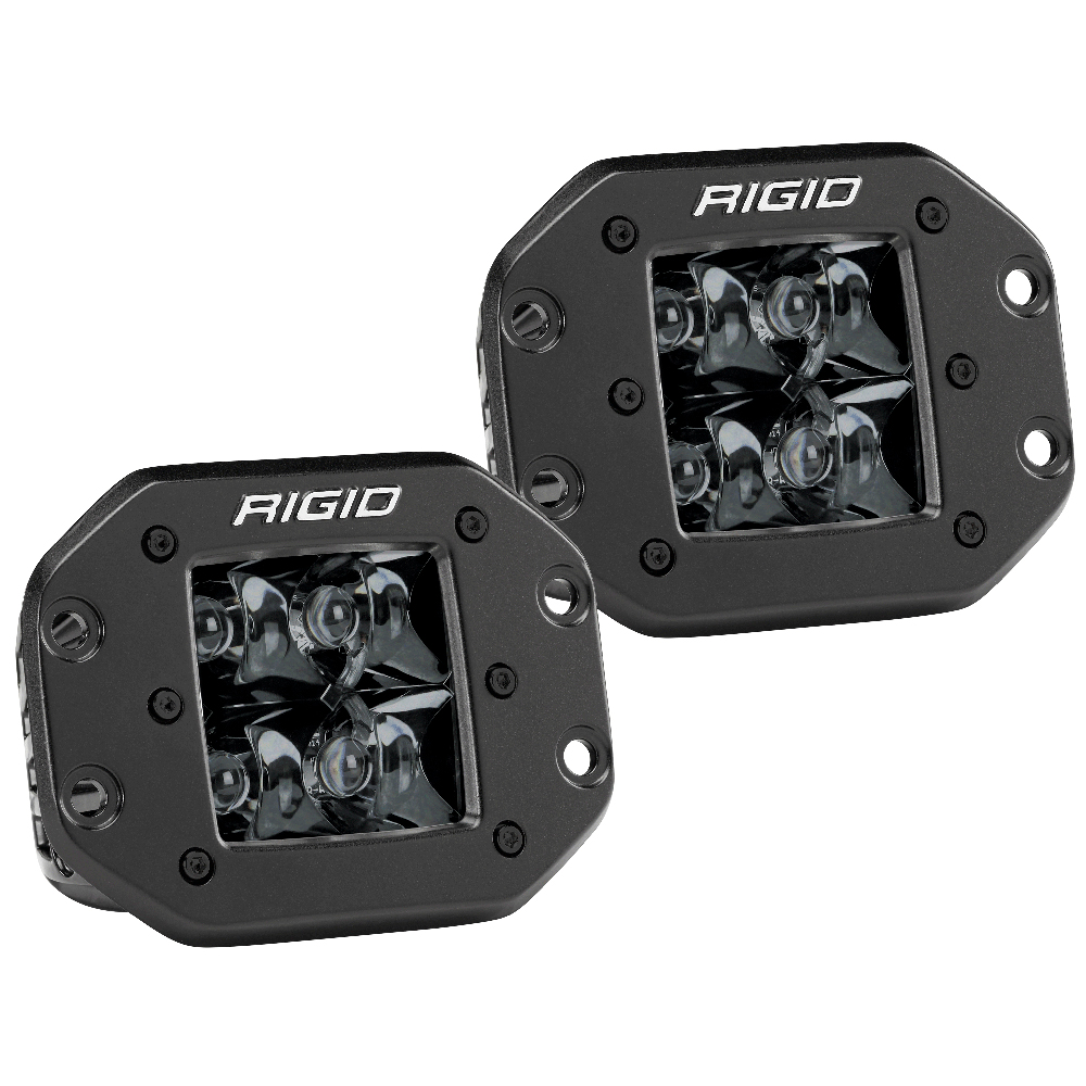 RIGID D-Series PRO Midnight Edition, Spot Optic, Flush Mount | Single