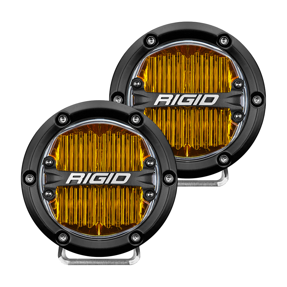 RIGID 360-Series DOT/SAE J583 4 Inch Selective Yellow LED Fog Light | Pair