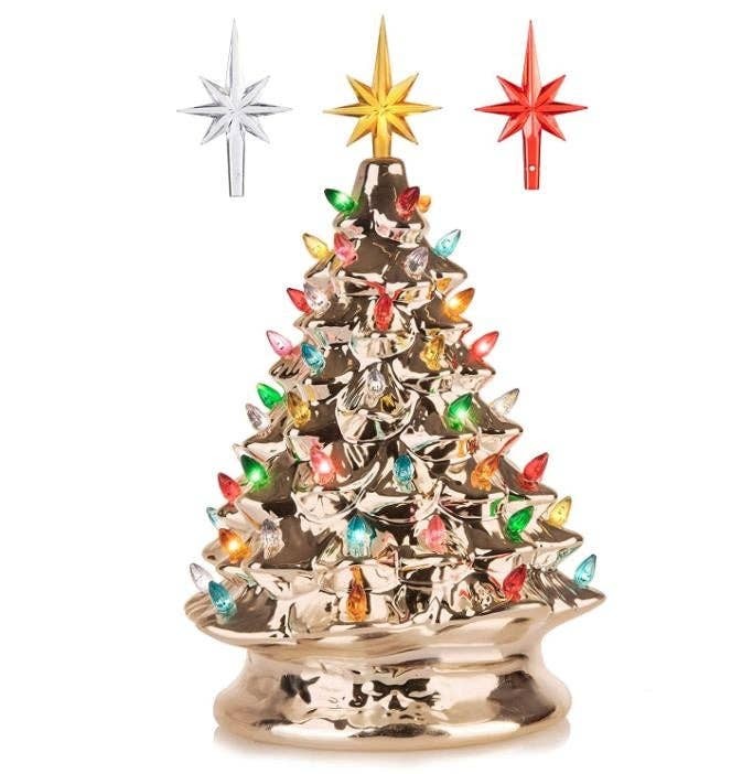 RJ Legend Ceramic Festive Lighted Christmas Tree